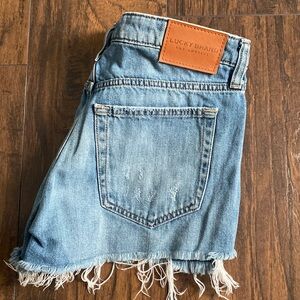 Lucky Brand denim jean cut off boyfriend shorts